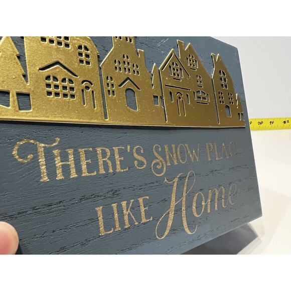 There's Snow Place like Home Christmas Decor Winter Wizard Oz Sign New Unique - Picture 13 of 15